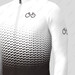 Bike Forever Gradient Dots Men's LS Cycling Jersey - White/Black