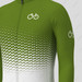 Bike Forever Gradient Dots Men's LS Cycling Jersey -  Moss Bike Forever Gradient Dots Men's LS Cycling Jersey -  Moss