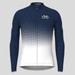 Bike Forever Gradient Dots Men's LS Cycling Jersey -  Navy Bike Forever Gradient Dots Men's LS Cycling Jersey -  Navy