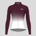 Bike Forever Gradient Dots Women's LS Cycling Jersey -  Burgundy Bike Forever Gradient Dots Women's LS Cycling Jersey -  Burgundy