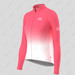Bike Forever Gradient Dots Women's LS Cycling Jersey -  Pink Bike Forever Gradient Dots Women's LS Cycling Jersey -  Pink