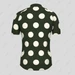 Classic Polka Dots Men's Cycling Jersey - Dark Green/off white