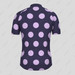 Classic Polka Dots Men's Cycling Jersey - Gray/purple