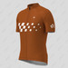 Men's Gradient Race Flag Cycling Jersey - Brown