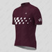 Men's Gradient Race Flag Cycling Jersey - Claret