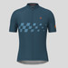 Men's Gradient Race Flag Cycling Jersey - Gray Blue