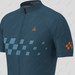 Men's Gradient Race Flag Cycling Jersey - Gray Blue