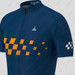 Men's Gradient Race Flag Cycling Jersey - Navy/Orange