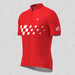 Men's Gradient Race Flag Cycling Jersey - Red