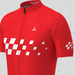 Men's Gradient Race Flag Cycling Jersey - Red