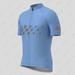 Men's Gradient Race Flag Cycling Jersey - Gray Blue