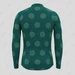 Classic Polka Dots Men's LS Cycling Jersey - Dark Green