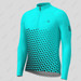 Gradient Triangle Men's LS Cycling Jersey - Light Blue