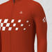 Men's Gradient Race Flag LS Cycling Jersey - Brick