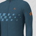 Men's Gradient Race Flag LS Cycling Jersey - Gray Blue