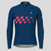 Men's Gradient Race Flag LS Cycling Jersey - Navy Pink