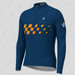 Men's Gradient Race Flag LS Cycling Jersey - Navy/Orange