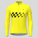 Men's Gradient Race Flag LS Cycling Jersey - Yellow