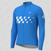 Men's Gradient Race Flag LS Cycling Jersey - Blue