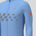 Men's Gradient Race Flag LS Cycling Jersey - Gray Blue