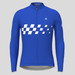 Men's Gradient Race Flag LS Cycling Jersey - Blue
