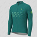 Men's Gradient Race Flag LS Cycling Jersey - Green