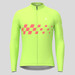Men's Gradient Race Flag LS Cycling Jersey - Green/Guava