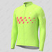Men's Gradient Race Flag LS Cycling Jersey - Green/Guava