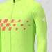 Men's Gradient Race Flag LS Cycling Jersey - Green/Guava