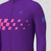 Men's Gradient Race Flag LS Cycling Jersey - Purple/Pink