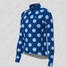 Women's Polka Dots LS Cycling Jersey - Dark Blue