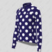 Women's  Polka Dots LS Cycling Jersey - Dark Purple