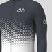 Bike Forever Gradient Dots Men's LS Cycling Jersey - Graphite