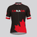 Canada Maple leaf  Men's Cycling Jersey Black Red Canada Maple leaf  Men's Cycling Jersey Black Red