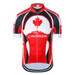 Canada Maple Leaf Cycling Jersey Red White Black 1