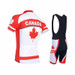 Maple leaf Canada  Flag Cycling Jersey White Red