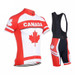 Maple leaf Canada  Flag Cycling Kit White Red