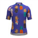 Men's Multicolor Pineapple Print Cycling Jersey Purple