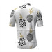 Men's Pineapple Print Cycling Jersey- Black White