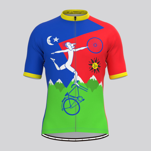 cigarette cycling jersey Retro Jersey-PARIA.CC RETRO CYCLING Kilomantra and comfort Bicycle Day 1943 LSD Men's