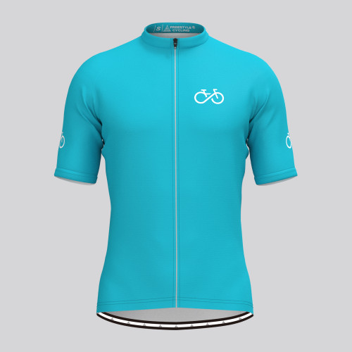 Men's Ride Forever Cycling Jersey - Light blue