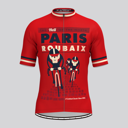 Maillot Cycliste Vintage 90's - Uniroyal Rouge - Taille XL - Polyester