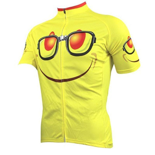 yellow cycling top