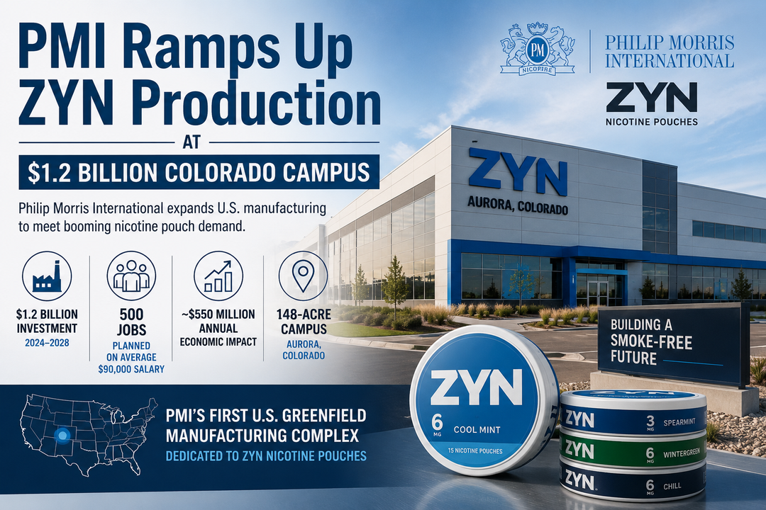 PMI Expands U.S. ZYN Production with $1.2 Billion Colorado Manufacturing Campus