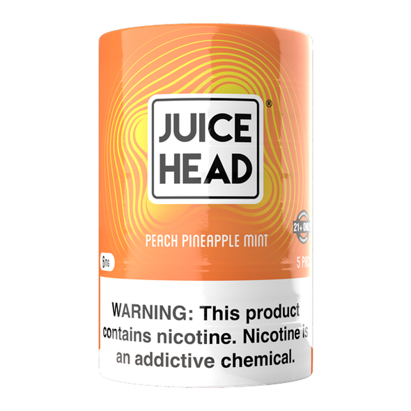5 pack of Juice Head Peach Pineapple Mint Nicotine Pouches 6mg