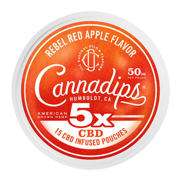 Cannadips Rebel Red Apple CBD pouches