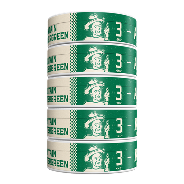 5 pack of 3mg Mountain Wintergreen ALP Pouches