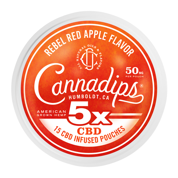 Cannadips Rebel Red Apple CBD pouches