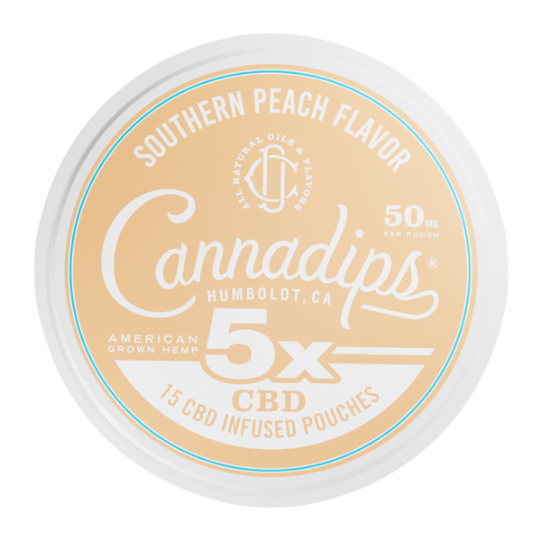 Cannadips Southern Peach CBD pouches