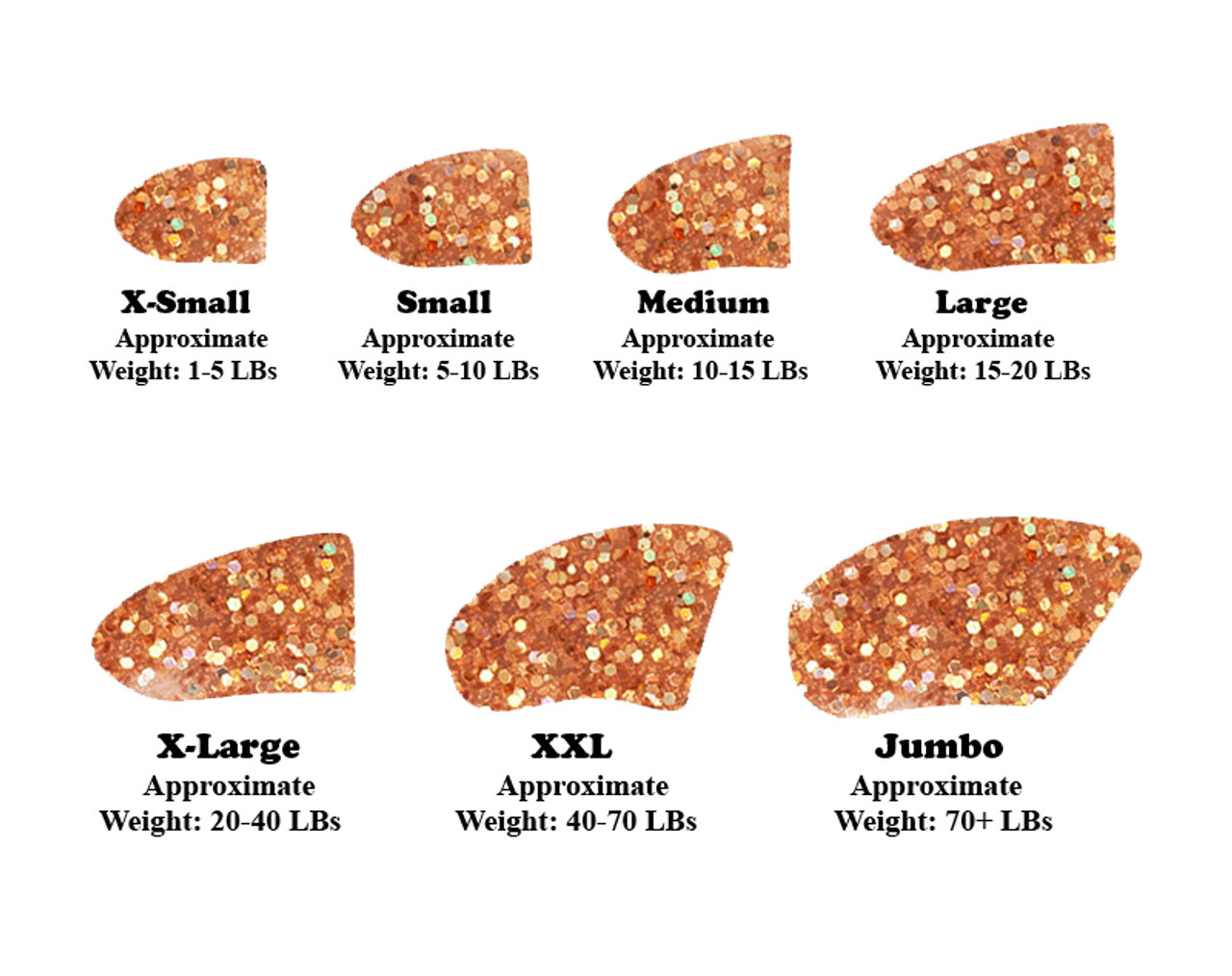 Treasure Gold Glitter - Dog 60 Pack